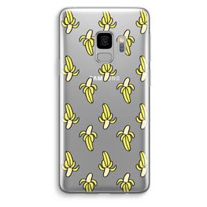 CaseCompany Bananas: Samsung Galaxy S9 Transparant Hoesje