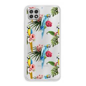 CaseCompany Kleurrijke papegaaien: Samsung Galaxy A22 4G Transparant Hoesje
