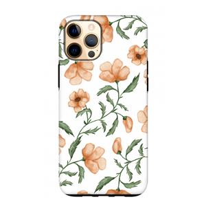 CaseCompany Peachy flowers: iPhone 12 Pro Max Tough Case
