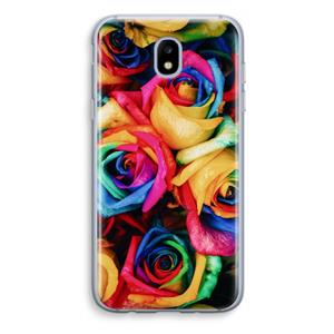 CaseCompany Neon bloemen: Samsung Galaxy J5 (2017) Transparant Hoesje