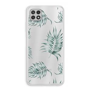 CaseCompany Simple leaves: Samsung Galaxy A22 4G Transparant Hoesje