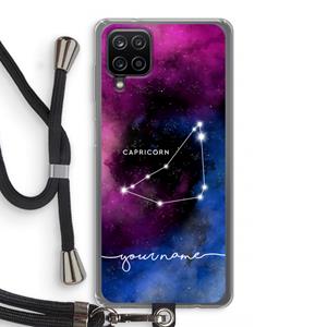 CaseCompany Sterrenbeeld - Donker: Samsung Galaxy A12 Transparant Hoesje met koord