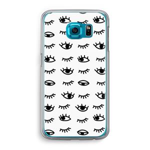 CaseCompany Eye pattern #2: Samsung Galaxy S6 Transparant Hoesje