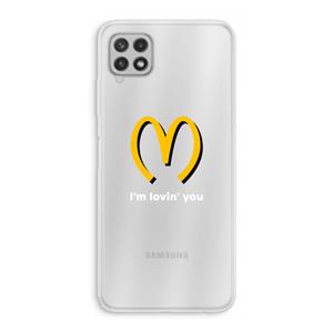 CaseCompany I'm lovin' you: Samsung Galaxy A22 4G Transparant Hoesje
