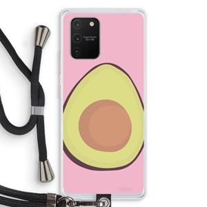 CaseCompany Avocado: Samsung Galaxy S10 Lite Transparant Hoesje met koord