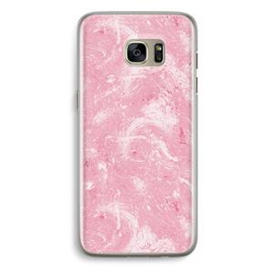 CaseCompany Abstract Painting Pink: Samsung Galaxy S7 Edge Transparant Hoesje