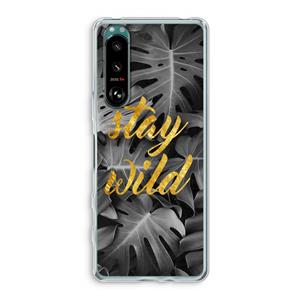 CaseCompany Stay wild: Sony Xperia 5 III Transparant Hoesje