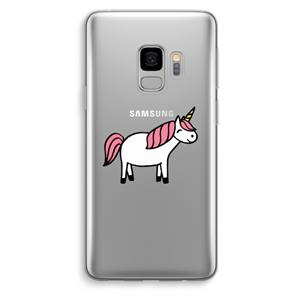 CaseCompany Eenhoorn: Samsung Galaxy S9 Transparant Hoesje