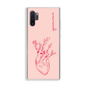 CaseCompany Blooming Heart: Samsung Galaxy Note 10 Plus Transparant Hoesje