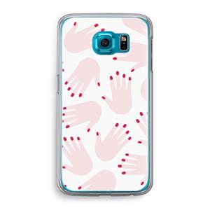 CaseCompany Hands pink: Samsung Galaxy S6 Transparant Hoesje