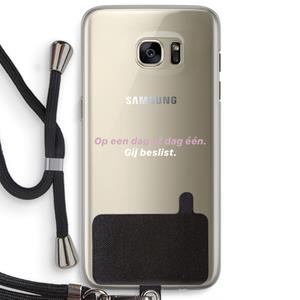 CaseCompany gij beslist: Samsung Galaxy S7 Edge Transparant Hoesje met koord