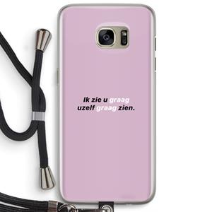 CaseCompany uzelf graag zien: Samsung Galaxy S7 Edge Transparant Hoesje met koord