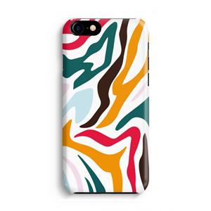 CaseCompany Colored Zebra: iPhone 8 Volledig Geprint Hoesje