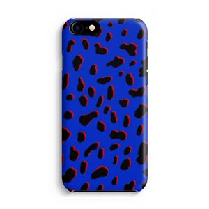 CaseCompany Blue Leopard: iPhone 8 Volledig Geprint Hoesje