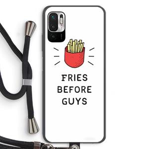 CaseCompany Fries before guys: Xiaomi Redmi Note 10 5G Transparant Hoesje met koord