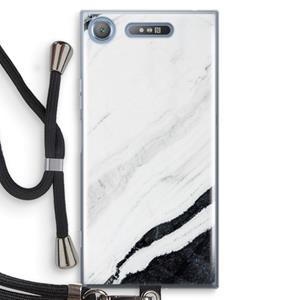 CaseCompany Elegante marmer: Sony Xperia XZ1 Transparant Hoesje met koord