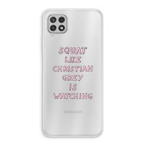 CaseCompany Christian Grey: Samsung Galaxy A22 4G Transparant Hoesje