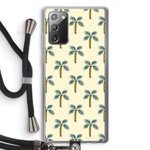 CaseCompany Paradise: Samsung Galaxy Note 20 / Note 20 5G Transparant Hoesje met koord