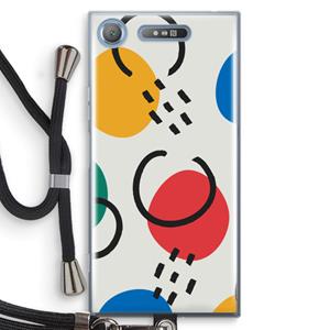 CaseCompany Illustratieve pop 3: Sony Xperia XZ1 Transparant Hoesje met koord