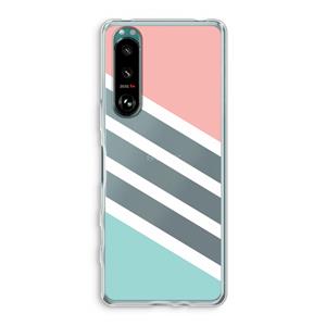 CaseCompany Strepen pastel: Sony Xperia 5 III Transparant Hoesje