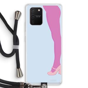 CaseCompany Pink panty: Samsung Galaxy S10 Lite Transparant Hoesje met koord
