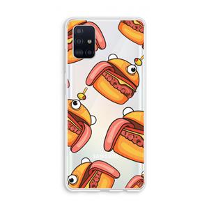 CaseCompany Hamburger: Galaxy A51 4G Transparant Hoesje