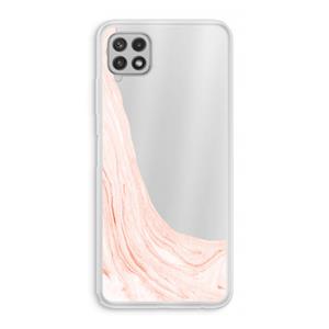 CaseCompany Peach bath: Samsung Galaxy A22 4G Transparant Hoesje