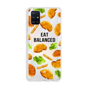 CaseCompany Eat Balanced: Galaxy A51 4G Transparant Hoesje