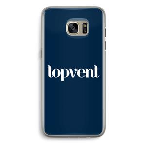 CaseCompany Topvent Navy: Samsung Galaxy S7 Edge Transparant Hoesje