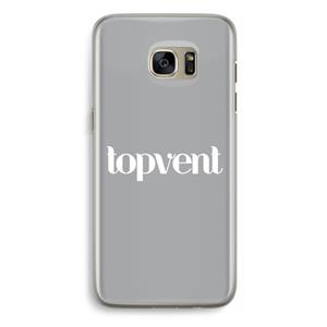 CaseCompany Topvent Grijs Wit: Samsung Galaxy S7 Edge Transparant Hoesje