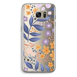 CaseCompany Flowers with blue leaves: Samsung Galaxy S7 Edge Transparant Hoesje