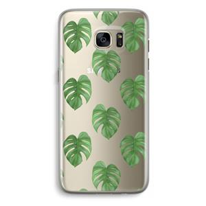 CaseCompany Monstera leaves: Samsung Galaxy S7 Edge Transparant Hoesje