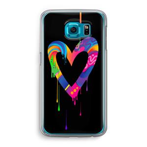 CaseCompany Melts My Heart: Samsung Galaxy S6 Transparant Hoesje