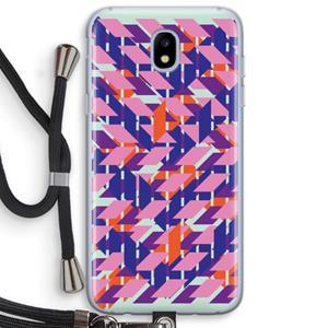 CaseCompany Skew Blush 3: Samsung Galaxy J5 (2017) Transparant Hoesje met koord