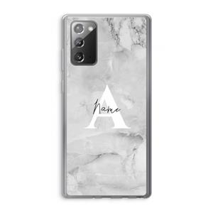 CaseCompany Ivory Marble: Samsung Galaxy Note 20 / Note 20 5G Transparant Hoesje