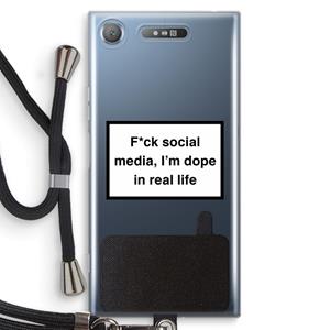 CaseCompany I'm dope: Sony Xperia XZ1 Transparant Hoesje met koord