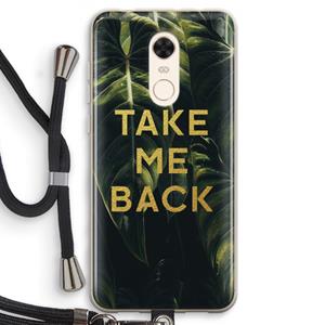 CaseCompany Take me back: Xiaomi Redmi 5 Transparant Hoesje met koord