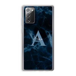 CaseCompany Midnight Marble: Samsung Galaxy Note 20 / Note 20 5G Transparant Hoesje