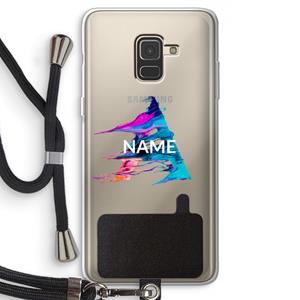 CaseCompany Abstract Spectrum: Samsung Galaxy A8 (2018) Transparant Hoesje met koord