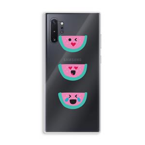 CaseCompany Smiley watermeloen: Samsung Galaxy Note 10 Plus Transparant Hoesje