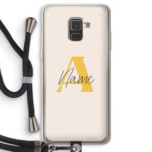 CaseCompany Amber Script: Samsung Galaxy A8 (2018) Transparant Hoesje met koord