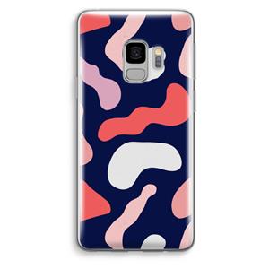 CaseCompany Memphis Shapes Pink: Samsung Galaxy S9 Transparant Hoesje