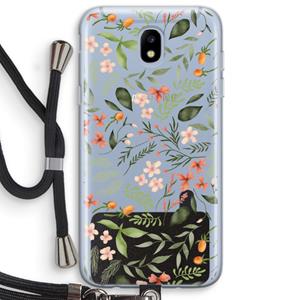 CaseCompany Sweet little flowers: Samsung Galaxy J5 (2017) Transparant Hoesje met koord