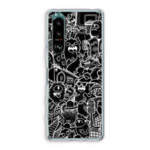 CaseCompany Vexx Black City : Sony Xperia 5 III Transparant Hoesje