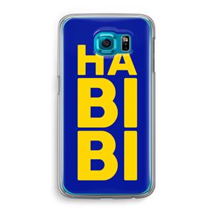 CaseCompany Habibi Blue: Samsung Galaxy S6 Transparant Hoesje