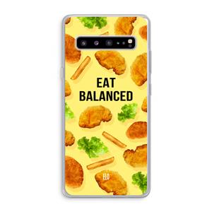 CaseCompany Eat Balanced: Samsung Galaxy S10 5G Transparant Hoesje