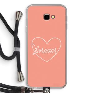 CaseCompany Forever heart: Samsung Galaxy J4 Plus Transparant Hoesje met koord