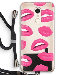 CaseCompany Bite my lip: Xiaomi Redmi 5 Transparant Hoesje met koord
