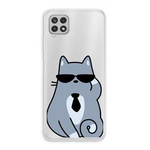CaseCompany Cool cat: Samsung Galaxy A22 4G Transparant Hoesje