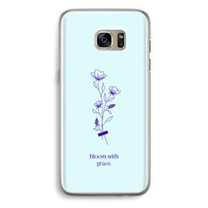 CaseCompany Bloom with grace: Samsung Galaxy S7 Edge Transparant Hoesje